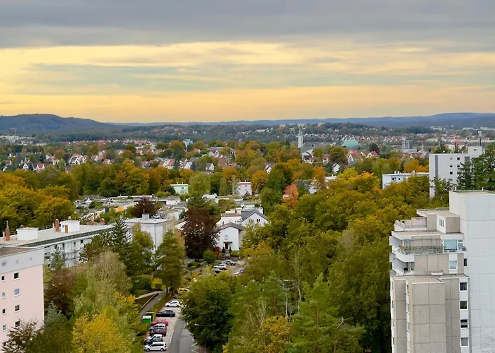 Апартаменты M&d Naehe Stadion Mit Klimaanlage - Netflix - Kueche - Sunset View - Balkon